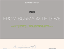 Tablet Screenshot of burmesekitchen.com
